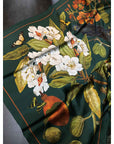 100% Silk Scarf-Emerald Parrot