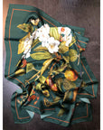 100% Silk Scarf-Emerald Parrot